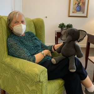 Mom loves her Crochet elephant